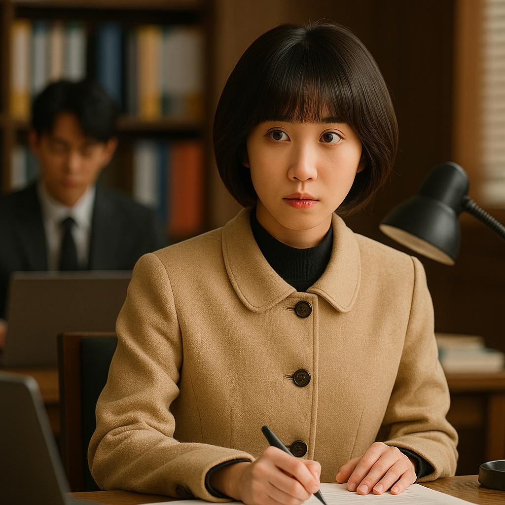 K-Drama legal series with attorney Woo in courtroom
