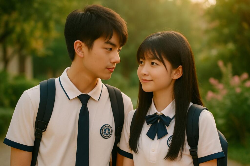 Uplifting school romance and first love in When I Fly Towards You